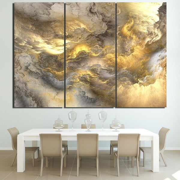 Canvas abstract painting psychedelic art space cloud Picture Posters print HD Printed 3 pieces wall art home decor