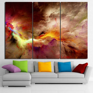 Canvas abstract painting psychedelic art space cloud Picture Posters print HD Printed 3 pieces wall art home decor