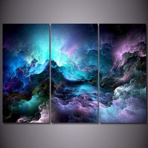 Canvas abstract painting psychedelic art space cloud Picture Posters print HD Printed 3 pieces wall art home decor