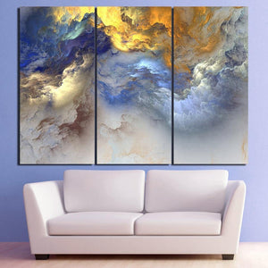 Canvas abstract painting psychedelic art space cloud Picture Posters print HD Printed 3 pieces wall art home decor