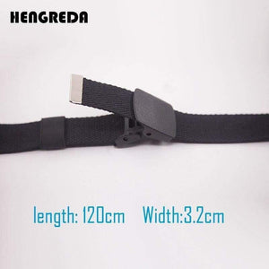 Canvas Belt For Men Women Waist Belt  Fashion Plastic Buckle Casual Cowboy Black Belts Ceinture  For Jean