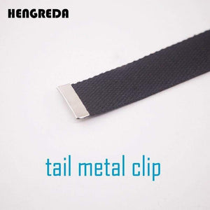 Canvas Belt For Men Women Waist Belt  Fashion Plastic Buckle Casual Cowboy Black Belts Ceinture  For Jean