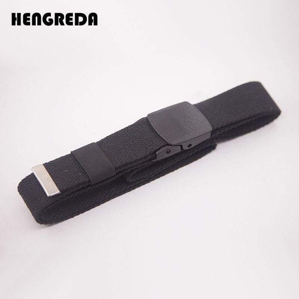 Canvas Belt For Men Women Waist Belt  Fashion Plastic Buckle Casual Cowboy Black Belts Ceinture  For Jean