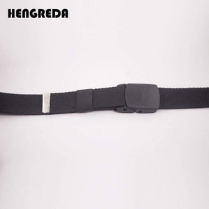 Canvas Belt For Men Women Waist Belt  Fashion Plastic Buckle Casual Cowboy Black Belts Ceinture  For Jean