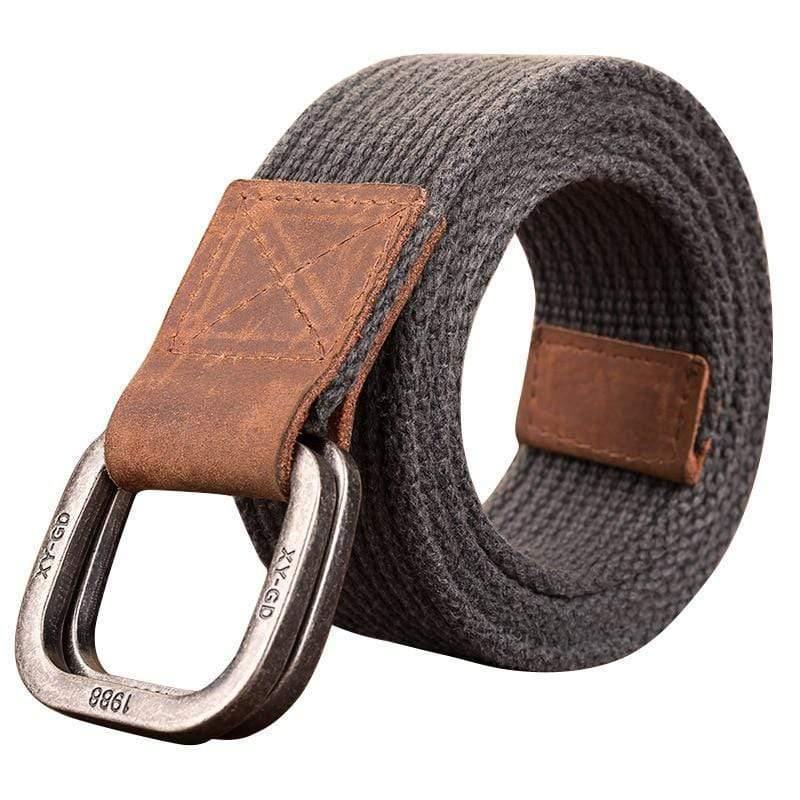 Canvas Belt Men Designer Belt Trap Double-ring Buckle Male Casual Solid Knitted Jean Belts Dropshiping