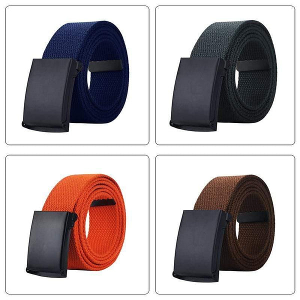 Canvas Belts For Men Military Tactical Male Strap Metal Slider Buckle Men Belts For Jeans Pants