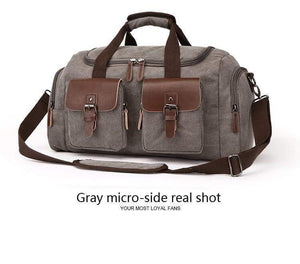 Planet Gates Canvas Leather Men Travel Bag European Style Travel Bags Handbag High Capacity Shoulder Bag Travel Crossbody Baggage