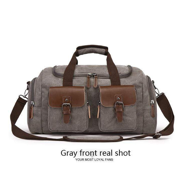Planet Gates Canvas Leather Men Travel Bag European Style Travel Bags Handbag High Capacity Shoulder Bag Travel Crossbody Baggage