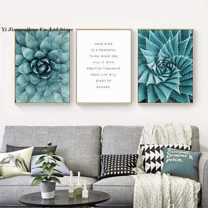 Canvas Painting living room cuadros decoracion Nordic Poster Green Aloe Succulent Plants modern minimalist Modular Pictures