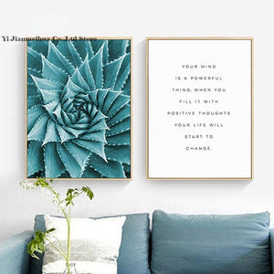 Canvas Painting living room cuadros decoracion Nordic Poster Green Aloe Succulent Plants modern minimalist Modular Pictures
