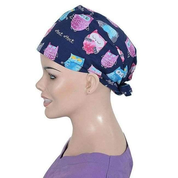 Planet Gates Cap 3 / One Size 100% Cotton Medical Scrubs Cap Owl Print Nurse Doctor Caps Women Men Work Hat Hospital Operating Beauty Spa Hat