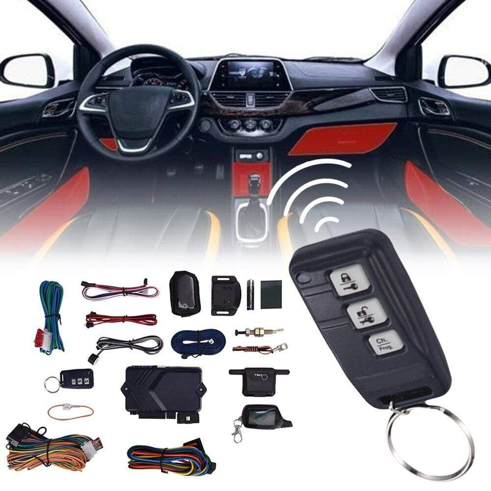 Planet Gates Car Anti-theft Alarm System Auto Ignition Remote Engine Keyless Start System For TyreSafe B9 Two-way With LCD Remote Control