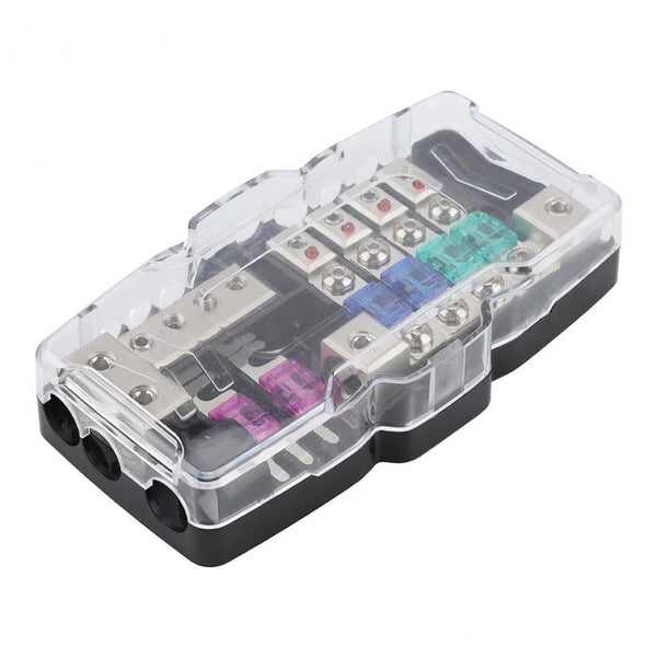 Car Audio Stereo ANL Blade Fuse Holder Distribution Blocks 04GA 4 Way Fuses Box Block 30A 60A Universal Car Accessories