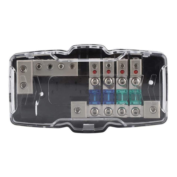 Car Audio Stereo ANL Blade Fuse Holder Distribution Blocks 04GA 4 Way Fuses Box Block 30A 60A Universal Car Accessories