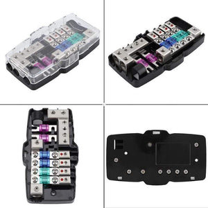 Car Audio Stereo ANL Blade Fuse Holder Distribution Blocks 04GA 4 Way Fuses Box Block 30A 60A Universal Car Accessories