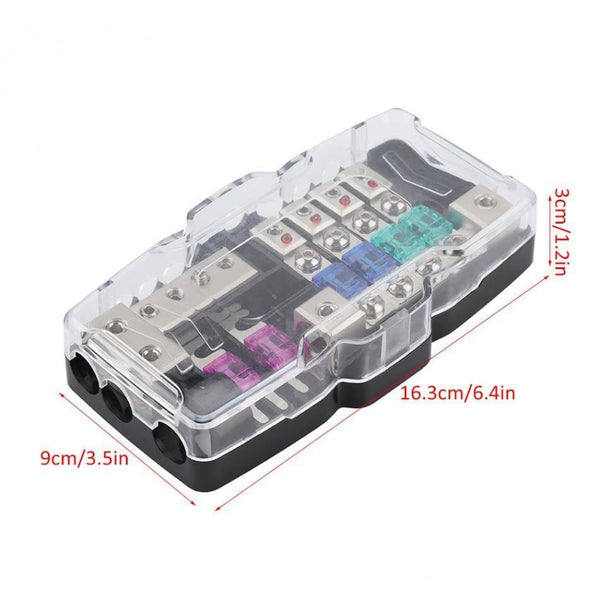 Car Audio Stereo ANL Blade Fuse Holder Distribution Blocks 04GA 4 Way Fuses Box Block 30A 60A Universal Car Accessories New