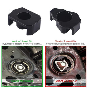 Planet Gates Car Billet Aluminum MQB Dogbone Mount Insert 2Model Fits for VW Mk7 Golf 8V for Audi A3 S3 TT TTS