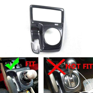 Planet Gates Car Carbon Fiber Color ABS Interior Mouldings Inner Gear Shift Covers Panel Trim Decal For Honda Civic 2006-2011 MT Car Styling