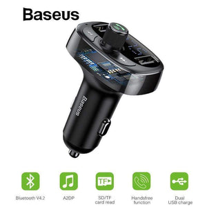 Planet Gates Car Charger FM Transmitter Aux Modulator Bluetooth Handsfree Car Audio MP3 Player 3.4A Fast Dual USB Mobile Phone Charger
