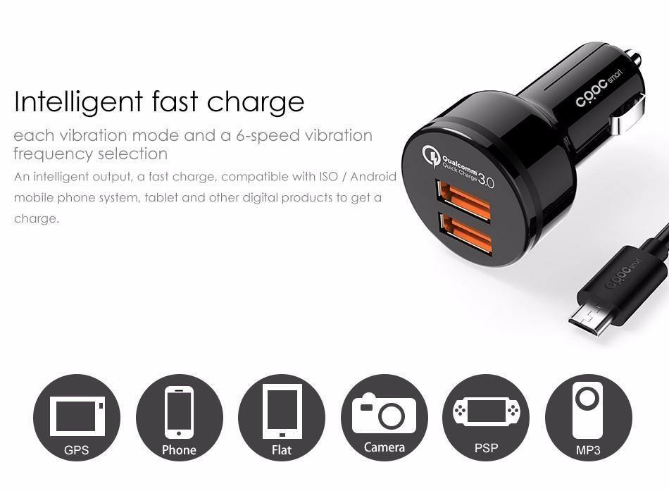 Planet Gates Car Charger Quick Charge 3.0 Fast QC3.0 USB Car Mobile Phone Charger for iPhone Xiaomi mi7 Samsung s8 as Aukey car-charger
