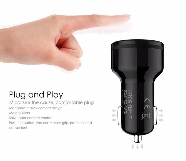 Planet Gates Car Charger Quick Charge 3.0 Fast QC3.0 USB Car Mobile Phone Charger for iPhone Xiaomi mi7 Samsung s8 as Aukey car-charger