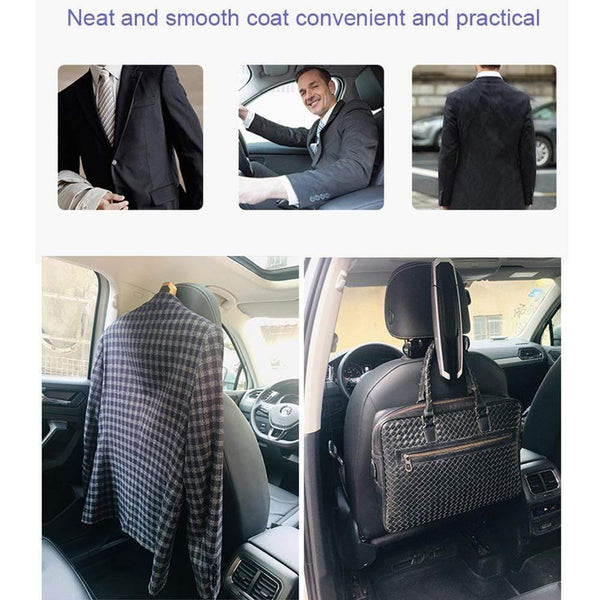 Planet Gates Car Coat Hanger Mutifunction Car Seat Back Clip Clothes Suit Jacket Slip Hanger Folding Vehicle Fastener Back Seat Coat Hanger