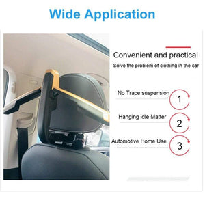 Planet Gates Car Coat Hanger Mutifunction Car Seat Back Clip Clothes Suit Jacket Slip Hanger Folding Vehicle Fastener Back Seat Coat Hanger