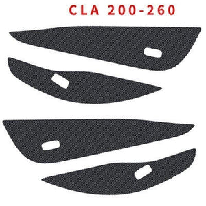 Planet Gates Car Door Anti-kick Film Decoration Protective Stickers For Mercedes Benz CLA C117 2013-17 Carbon Fiber Interior Accessories