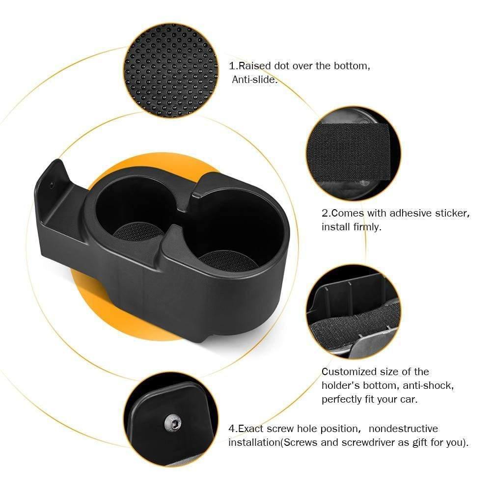Planet Gates Car Drinks Holder Cup Mount Center Console Double Deeper Cup Holder for Smart Fortwo 451 2007-2015 Car Bottle Organizer