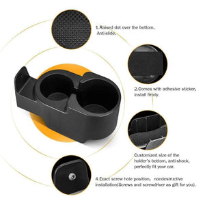 Planet Gates Car Drinks Holder Cup Mount Center Console Double Deeper Cup Holder for Smart Fortwo 451 2007-2015 Car Bottle Organizer