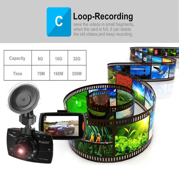 Planet Gates Car DVR Camera 2.7 " G30 Full HD 1080P 170 Degree Dashcam Registrars Night Vision Video Recorder G-Sensor Dash Cam DVRs