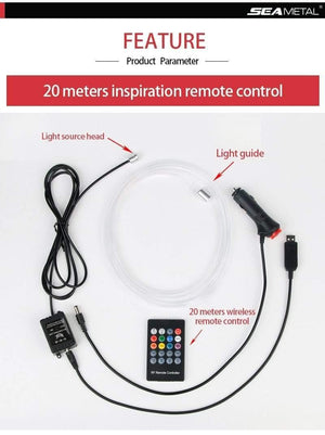 Planet Gates Car EL Neon Strip 6M Sound Control Light RGB LED Decorative Car Ambient Light Auto Atmosphere Lamps With A 12V Lighter&USB Line