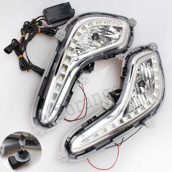 Planet Gates Car External Light Source Fit For Hyundai Accent Solaris Verna 2010-2013 Daytime Running Light Fog Light Signal DRL Xenon Lamp