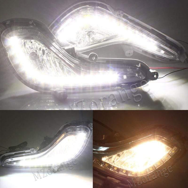Planet Gates Car External Light Source Fit For Hyundai Accent Solaris Verna 2010-2013 Daytime Running Light Fog Light Signal DRL Xenon Lamp