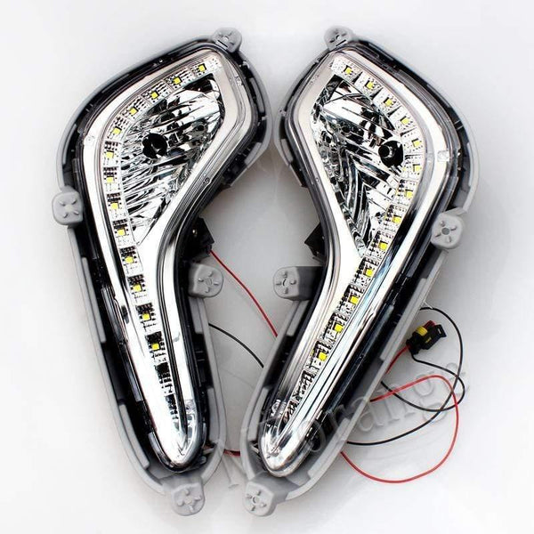 Planet Gates Car External Light Source Fit For Hyundai Accent Solaris Verna 2010-2013 Daytime Running Light Fog Light Signal DRL Xenon Lamp