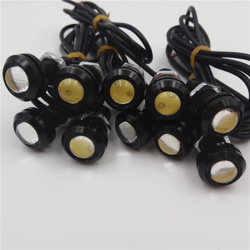 Planet Gates Car Flashing 10PCS/Lot 12V LED 18mm Eagle Eye Light High Power lamp Daytime Running Light parking Reverse Fog bulb Backup DRL
