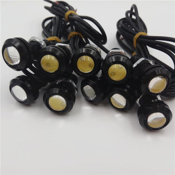 Planet Gates Car Flashing 10PCS/Lot 12V LED 18mm Eagle Eye Light High Power lamp Daytime Running Light parking Reverse Fog bulb Backup DRL