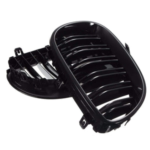 Planet Gates Car Front Sport Grill Kidney Grilles Grill For BMW 5 Series M5 E60/E61 2003 2004 2005 2006 2007 2008 2009 2010  Gloss Black
