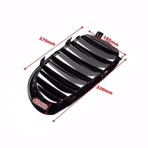 Planet Gates Car Front Sport Grill Kidney Grilles Grill For BMW 5 Series M5 E60/E61 2003 2004 2005 2006 2007 2008 2009 2010  Gloss Black