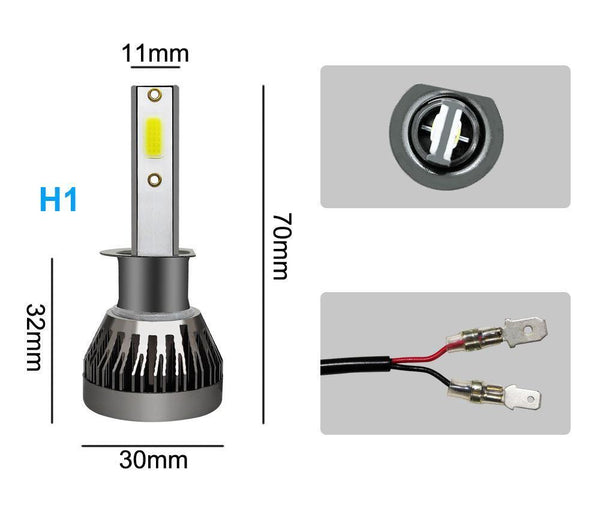 Planet Gates Car Headlight Bulb LED H7 H4 H11 H1 H8 H9 9005 9006 HB2 HB3 HB4 12V 55W 6000K Turbo Led Lamp Lights Auto Headlights Kit