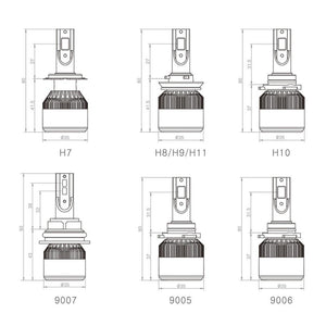 Planet Gates Car Headlight H4 LED Bulbs 9003 HB2 H13 9008 9004 9007 H1 H3 H7 H8 H9 H11 9005 HB3 9006 HB4 880 H27 Auto Headlamp Lights Bulb