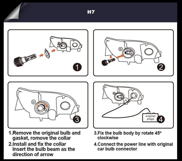 Planet Gates Car Headlight H7 H4 LED H8/H11 HB3/9005 HB4/9006 H1 H3 9012 H13 9004 9007 70W 7000lm Auto Bulb Headlamp 6000K Light