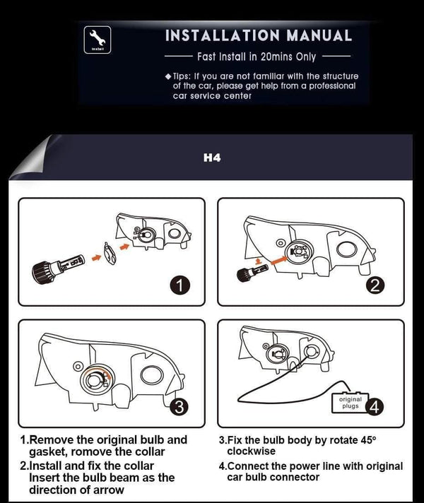 Planet Gates Car Headlight H7 H4 LED H8/H11 HB3/9005 HB4/9006 H1 H3 9012 H13 9004 9007 70W 7000lm Auto Bulb Headlamp 6000K Light