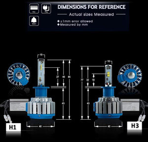 Planet Gates Car Headlight H7 H4 LED H8/H11 HB3/9005 HB4/9006 H1 H3 9012 H13 9004 9007 70W 7000lm Auto Bulb Headlamp 6000K Light