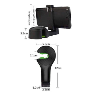 Planet Gates Car Headrest Hooks Universal Vehicle Back Seat Hanger Hook with Phone Holder for Bag Purse Cloth Grocery 2 in 1