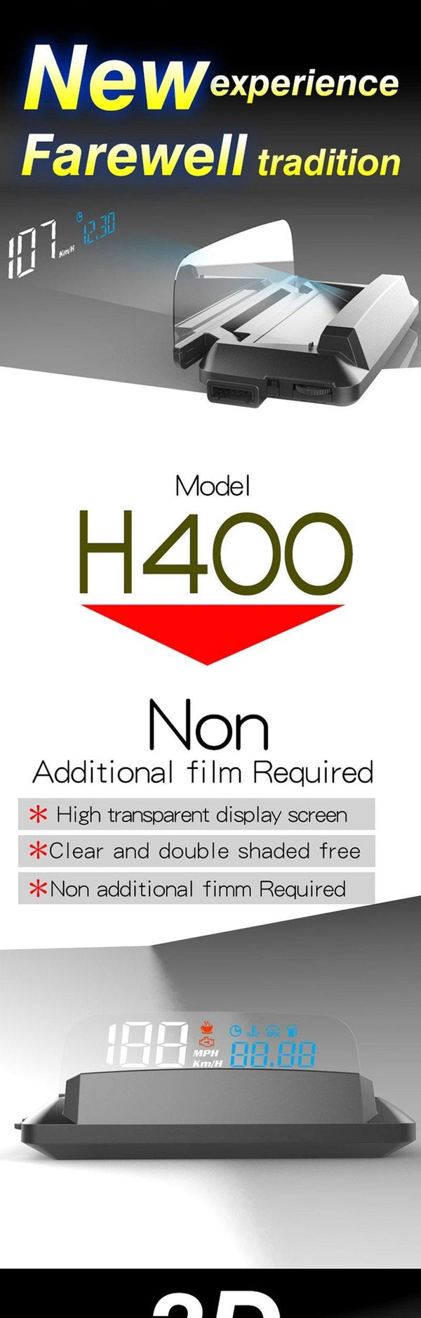 Planet Gates Car HUD OBD2 II EU OBD Head Up Display  Overspeed Warning System Projector Windshield Auto Electronic Voltage Alarm