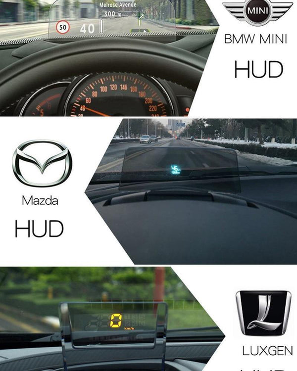 Planet Gates Car HUD OBD2 II EU OBD Head Up Display  Overspeed Warning System Projector Windshield Auto Electronic Voltage Alarm