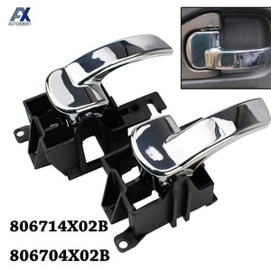 Planet Gates Car Inner Interior Door Handle Knob Lock Cover Front Rear Left Right For Nissan Navara D40 Pathfinder R51 806714X02B 806704X02B