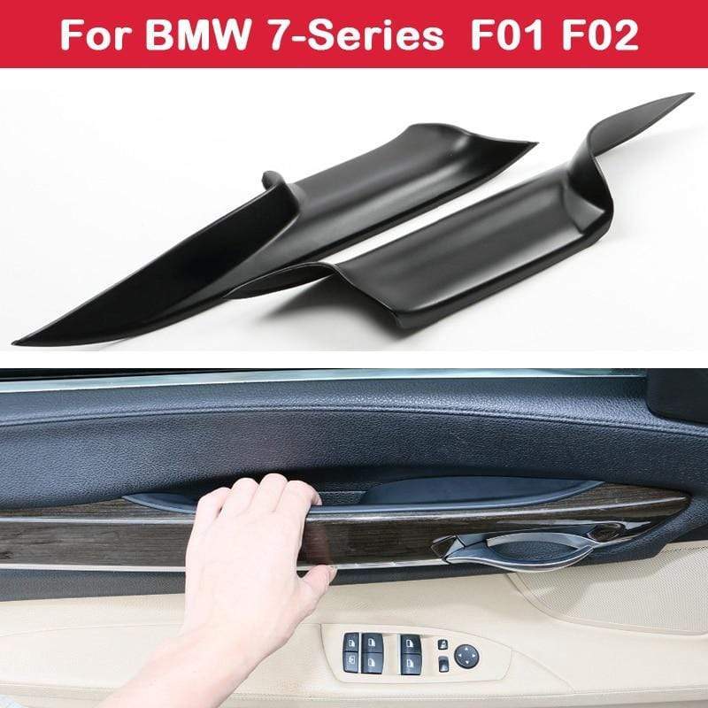 Planet Gates Car Interior Door Handles Front Rear Left Right Inner Doors Panel Handle Bar Pull Carrier Trim Cover for BMW 7-Series F01 F02