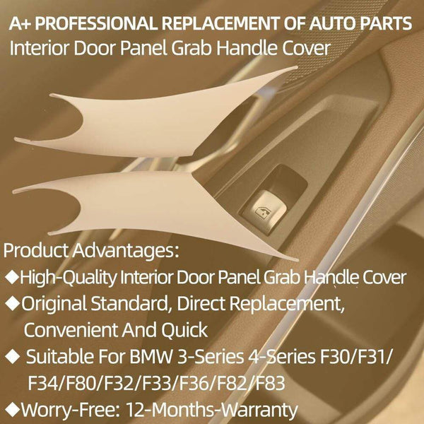 Planet Gates Car Interior Door Panel Grab Handle Covers Armrest Protective Trim Car Styling for BMW 3 4 Series 2012-2018 F30 F35 Carbon Fiber